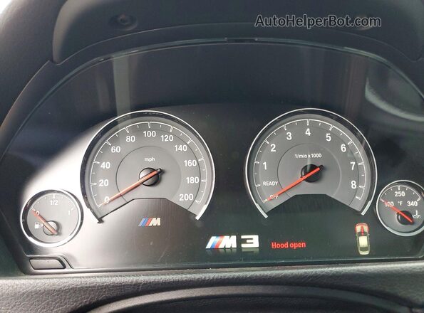 WBS8M9C52G5E68288 2016 BMW M3 Blue Widok zestawu wskaźników