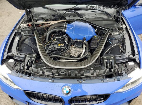 WBS8M9C52G5E68288 2016 BMW M3 Blue Widok wnętrza z tyłu