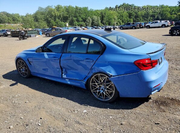 WBS8M9C55J5L00133 2018 BMW M3 Blue Rear left