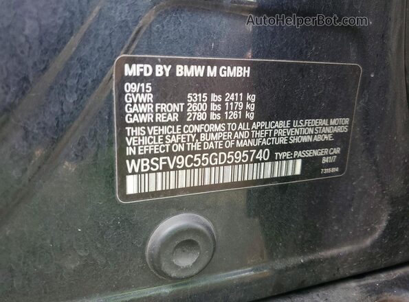 WBSFV9C55GD595740 2016 BMW M5 Серый Вид подкапотного пространства