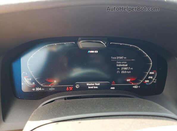 WBSGV0C01NCH35275 2022 BMW M8 Gray Widok zestawu wskaźników