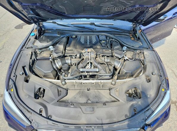 WBSGV0C02MCF85742 2021 BMW M8 Blue Սալոնի հետևի տեսք