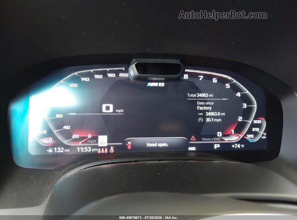 WBSGV0C09PCL06210 2023 BMW M8 Gray უკანა სავარძლების ხედი