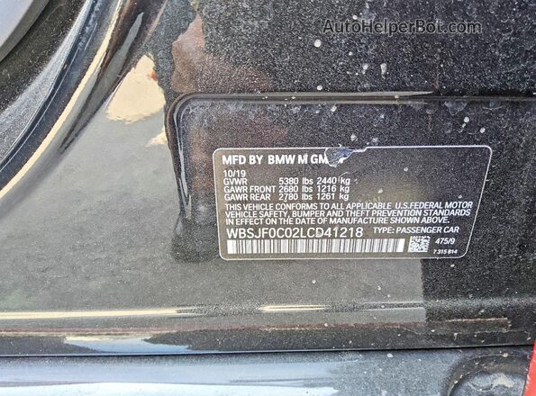 WBSJF0C02LCD41218 2020 BMW M5 Red Engine compartment view