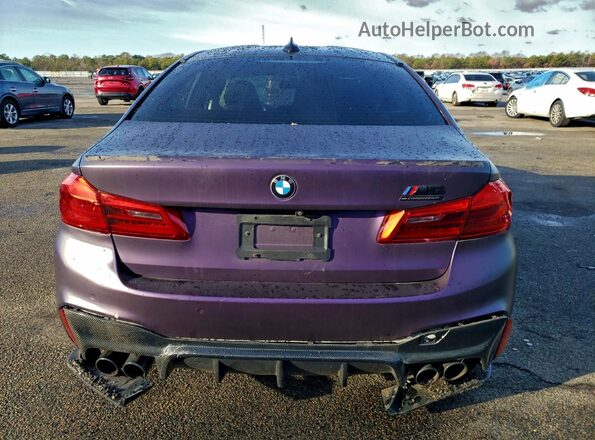 WBSJF0C57JB284008 2018 BMW M5 Purple Rear view