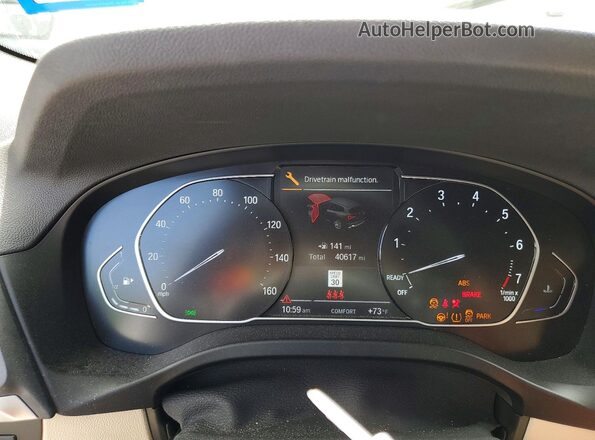 WBX47DP07NN134026 2022 BMW X3 White Սարքավորումների վահանակի տեսք
