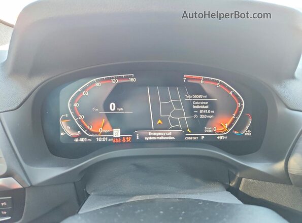 WBX47DP07NN153532 2022 BMW X3 White Սարքավորումների վահանակի տեսք