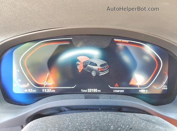 WBX47DP07PN246652 2023 BMW X3 White Widok zestawu wskaźników