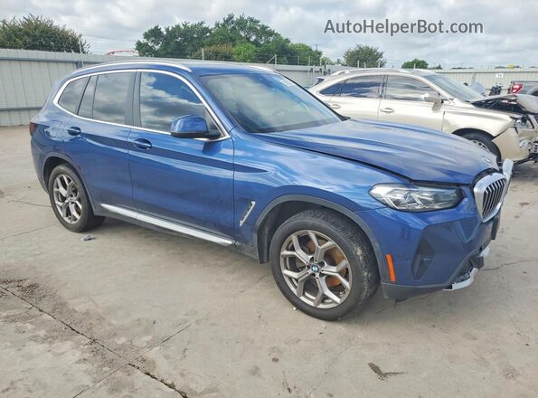 WBX47DP08PN218858 2023 BMW X3 Blue Przód prawy