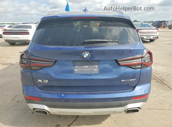 WBX47DP08PN218858 2023 BMW X3 Blue Widok z tyłu