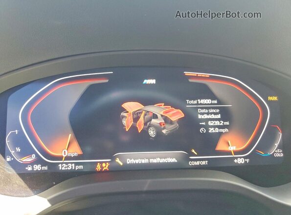 WBX47DP08RN302486 2024 BMW X3 Black Widok zestawu wskaźników
