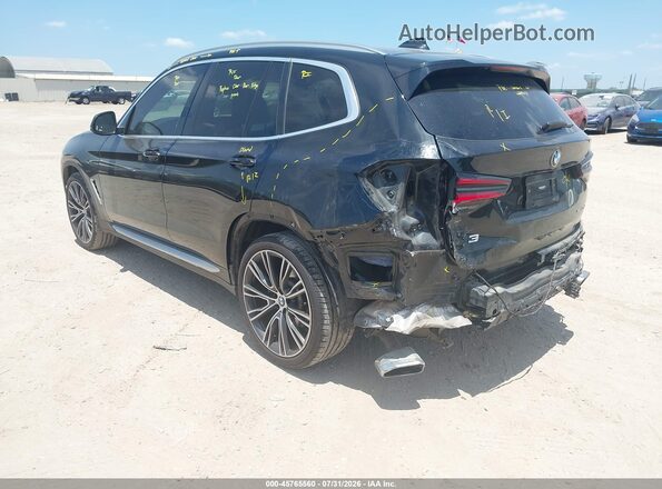 WBX47DP09NN172020 2022 BMW X3 Black Հետևի ձախ