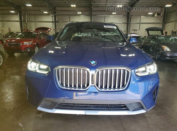 WBX57DP06NN182931 2022 BMW X3 Blue Vista frontal