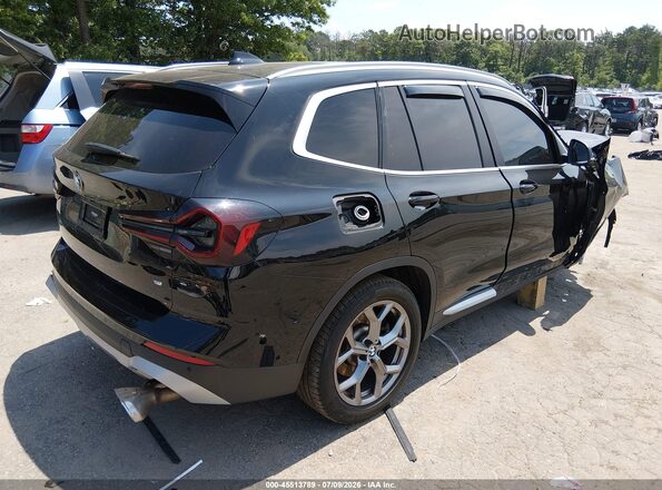 WBX57DP06NN183416 2022 BMW X3 Black უკანა მარჯვენა
