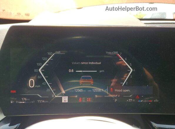 WBX73EF00P5Y10870 2023 BMW X1 Оранжевый Вид щитка приборов