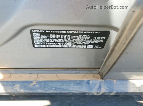 WBX73EF09P5Y03089 2023 BMW X1 Silver Շարժիչի բաժամունքի տեսք