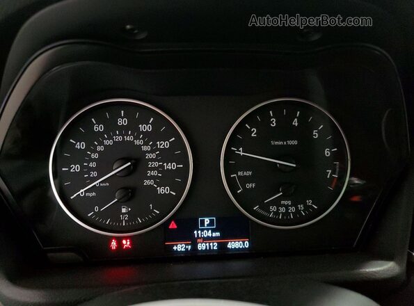 WBXHT3C30G5E52275 2016 BMW X1 White Vista del cuadro de instrumentos