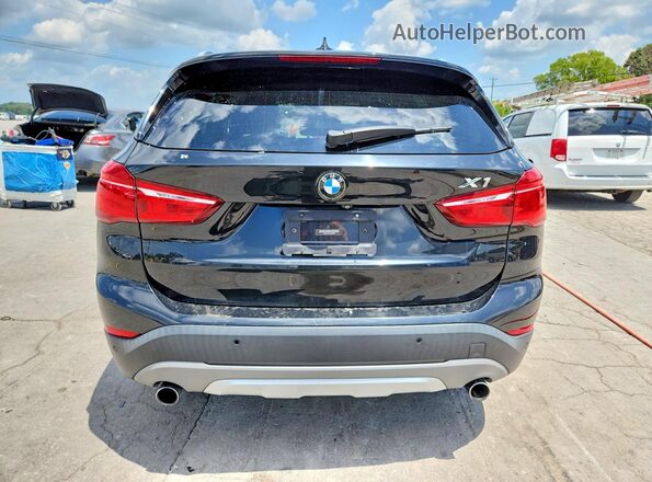 WBXHT3C30H5F80579 2017 BMW X1 Black Вид ззаду