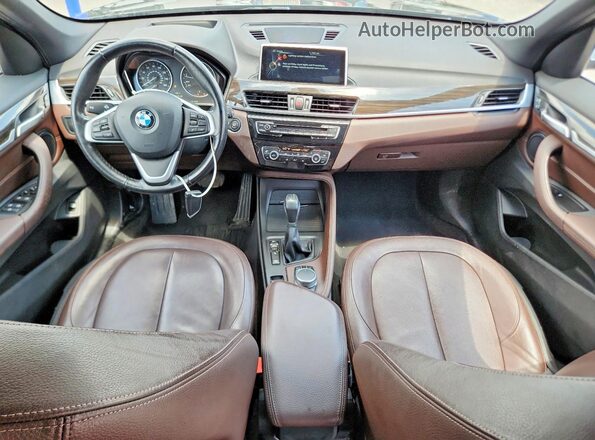 WBXHT3C30H5F80579 2017 BMW X1 Black Вид панелі приладів