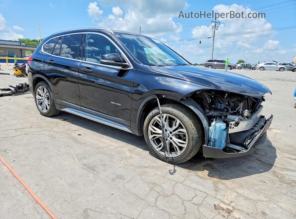 WBXHT3C30H5F80579 2017 BMW X1 Black Передня права чверть
