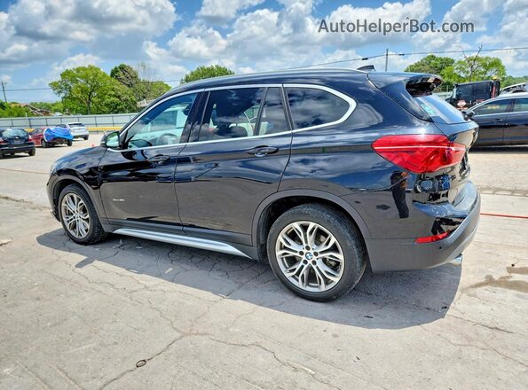 WBXHT3C30H5F80579 2017 BMW X1 Black Задня ліва чверть