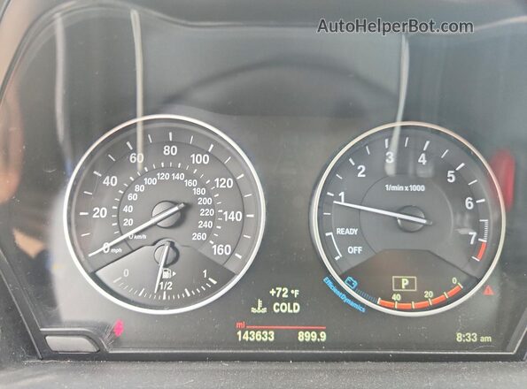 WBXHT3C31G5E56349 2016 BMW X1 Blue Vista del cuadro de instrumentos
