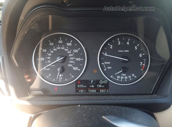 WBXHT3C31J5K21440 2018 BMW X1 White Вид щитка приладів