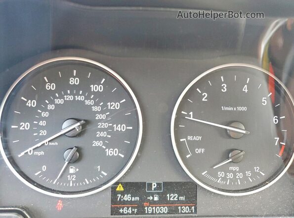 WBXHT3C32GP883105 2016 BMW X1 Blue Vista del cuadro de instrumentos