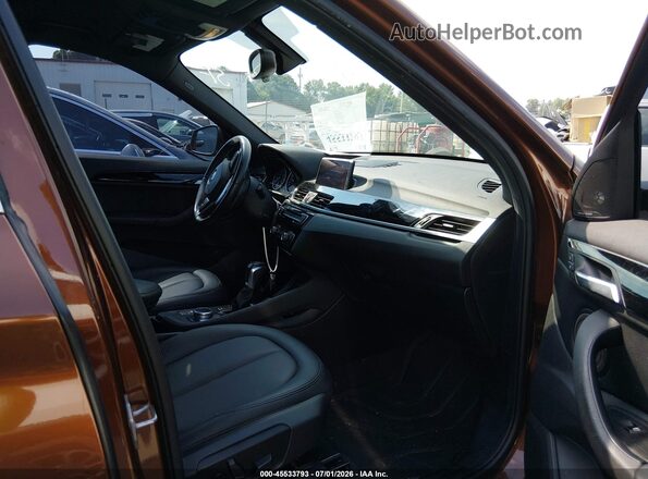 WBXHT3C33H5F72606 2017 BMW X1 Brown წინა სალონის ხედი