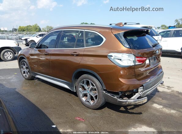 WBXHT3C33H5F72606 2017 BMW X1 Brown უკანა მარცხენა