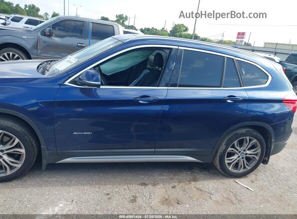 WBXHT3C35G5E51378 2016 BMW X1 Blue Панорамний вид салону 360°