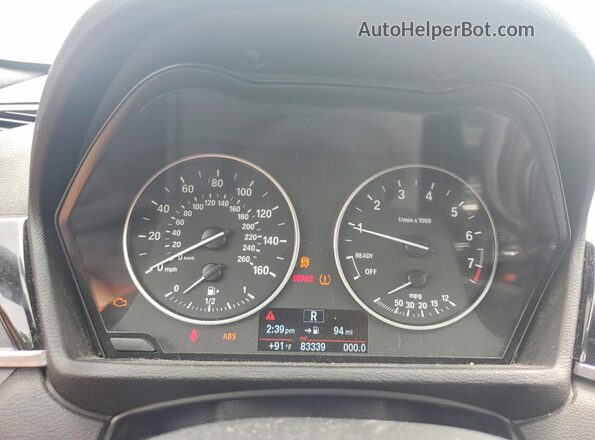 WBXHT3C35GP884586 2016 BMW X1 White Vista del cuadro de instrumentos