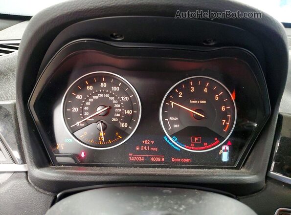 WBXHT3C36G5E53687 2016 BMW X1 Charcoal Вид щитка приладів