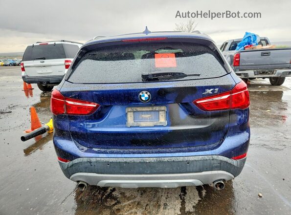 WBXHT3C36H5F85110 2017 BMW X1 Blue უკანა ხედი