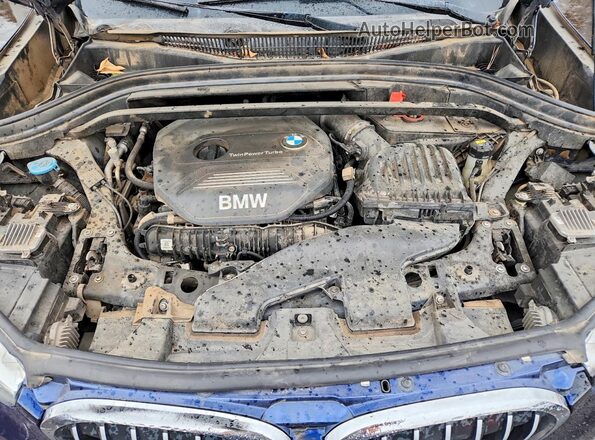 WBXHT3C36H5F85110 2017 BMW X1 Blue ძრავის განყოფილების ხედი