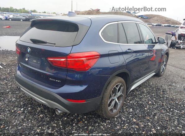 WBXHT3C37J5L33725 2018 BMW X1 Синий Задняя правая четверть
