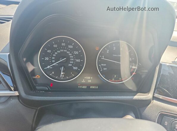 WBXHT3C38GP887076 2016 BMW X1 Gray Widok zestawu wskaźników