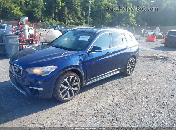 WBXHT3C38J3H30584 2018 BMW X1 Blue Передня ліва чверть