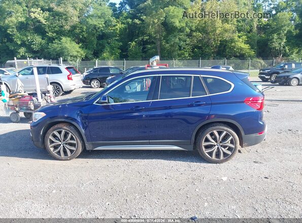 WBXHT3C38J3H30584 2018 BMW X1 Blue Панорамний вид салону 360°