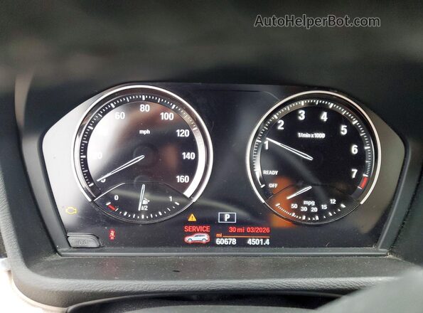 WBXHT3C38J5L28047 2018 BMW X1 Gray Вид щитка приладів