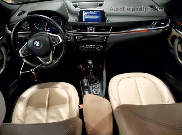 WBXHT3C3XGP883983 2016 BMW X1 Brown Dashboard view