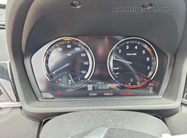 WBXHT3C50K5N47488 2019 BMW X1 Black Widok zestawu wskaźników