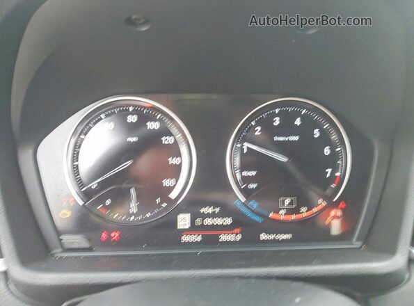 WBXHT3C52K5N05436 2019 BMW X1 White ხელსაწყოთა პანელის ხედი