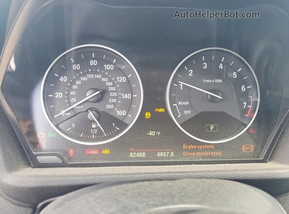 WBXHT3Z32G4A51761 2016 BMW X1 Gray Սարքավորումների վահանակի տեսք