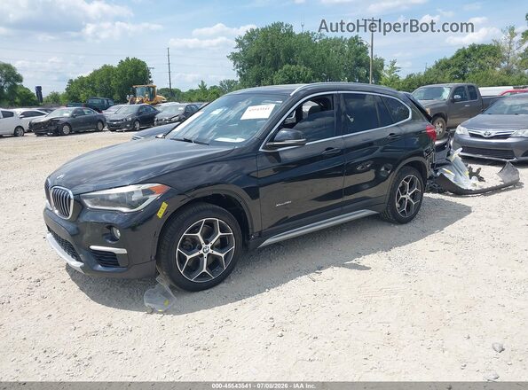 WBXHT3Z33H4A53570 2017 BMW X1 Black Առջևի ձախ երեք քառորդ տեսարան