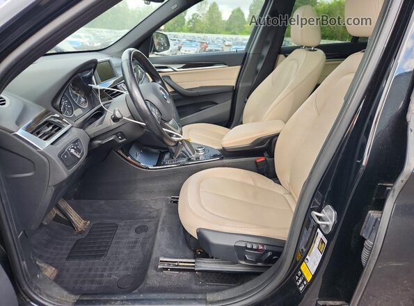 WBXHT3Z35G4A48403 2016 BMW X1 Black წინა სალონის ხედი