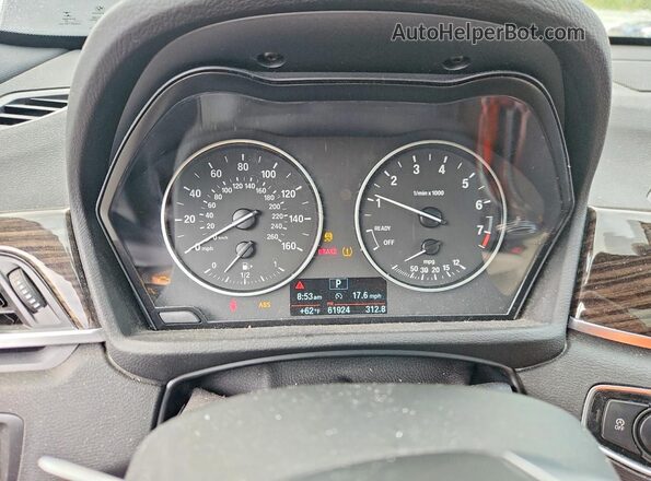 WBXHT3Z35G4A48403 2016 BMW X1 Black ხელსაწყოთა პანელის ხედი
