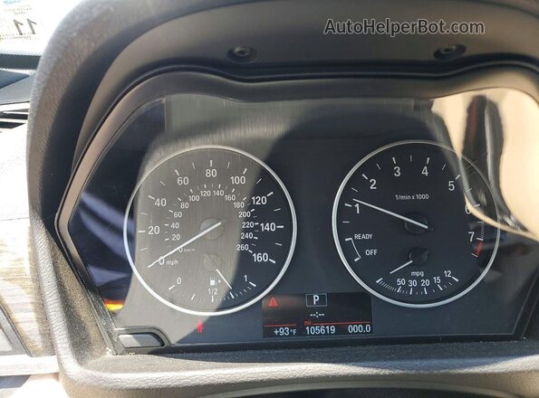 WBXHT3Z37G4A50895 2016 BMW X1 Black Vista del cuadro de instrumentos