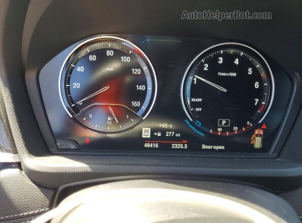WBXJG7C01M3M74177 2021 BMW X1 Gray Instrument cluster view
