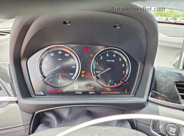 WBXJG7C01M5S77109 2021 BMW X1 Black Սարքավորումների վահանակի տեսք